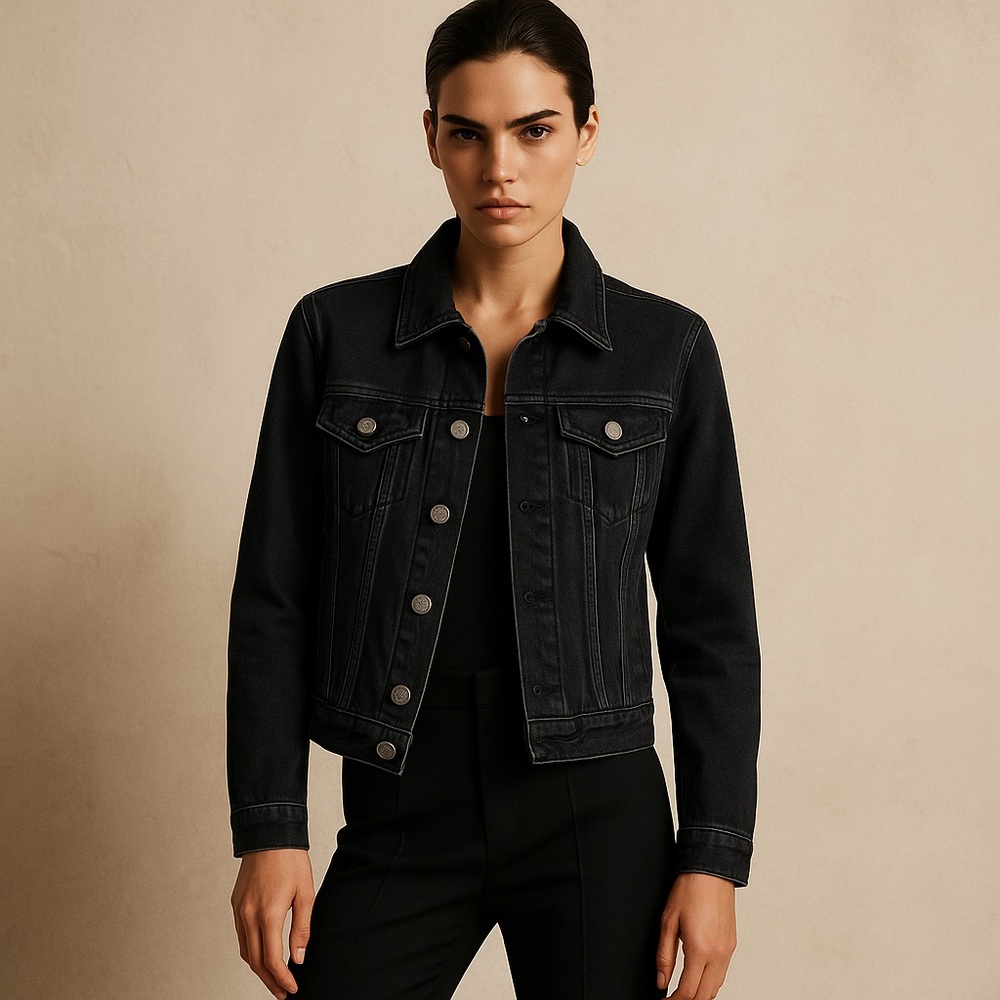 Zara Women's Black Denim Jacket